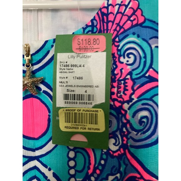 NWT Lilly Pulitzer Abigail Shift Dress - Size 4 - Picture 6 of 7